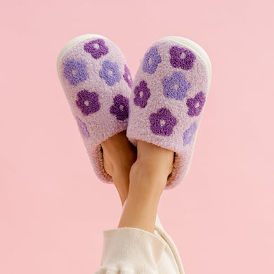 Flower Slippers | Purple