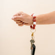 Beaded Keyring | Garnet