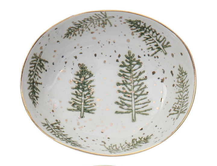 Hand-Painted Stoneware Dish, 3 Styles