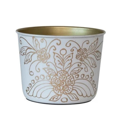 Floral Enamel Planter | Medium