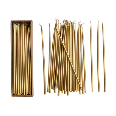 Thin Taper Candle Set • Gold
