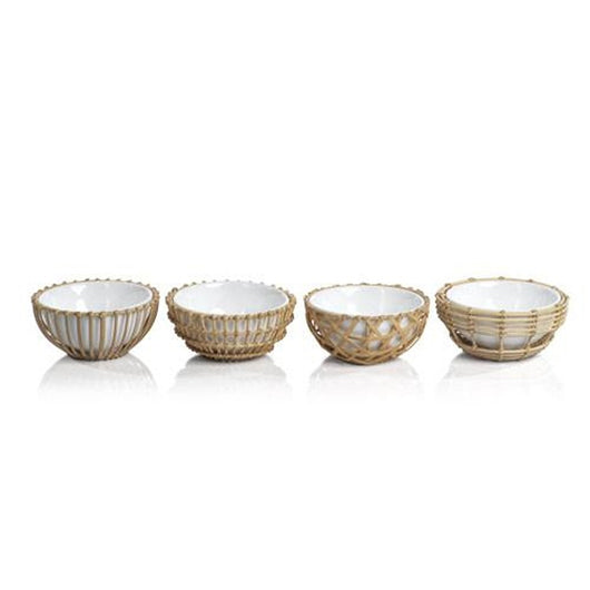 Wicker & Bamboo Condiment Bowls, Min. 8 assorted
