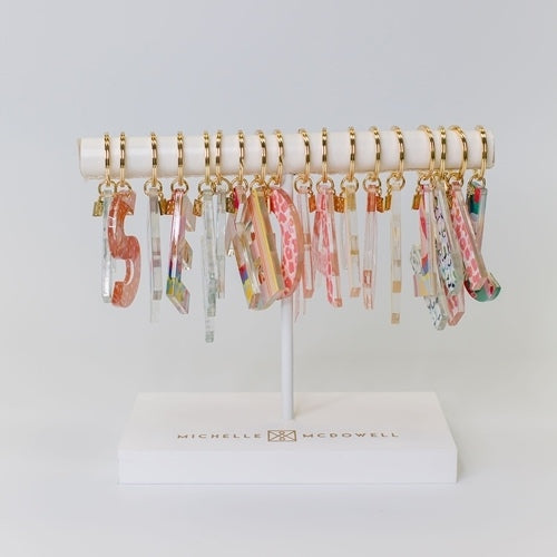Patterned Acrylic Keychain