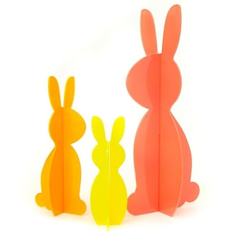 Acrylic Bunnies | Orange + Yellow