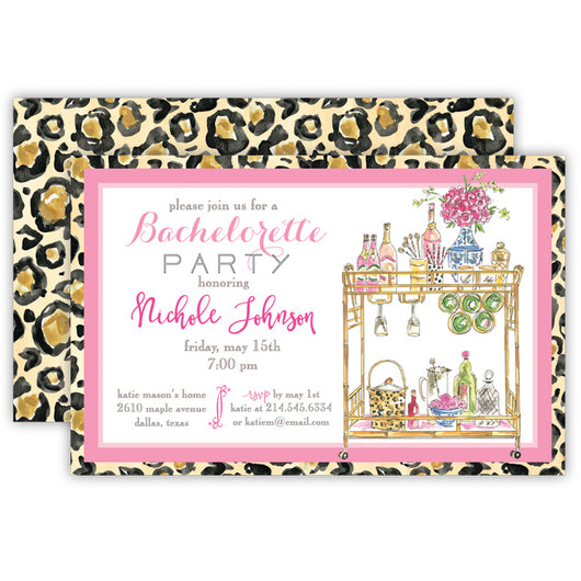 Champagne Bar Cart Invitation