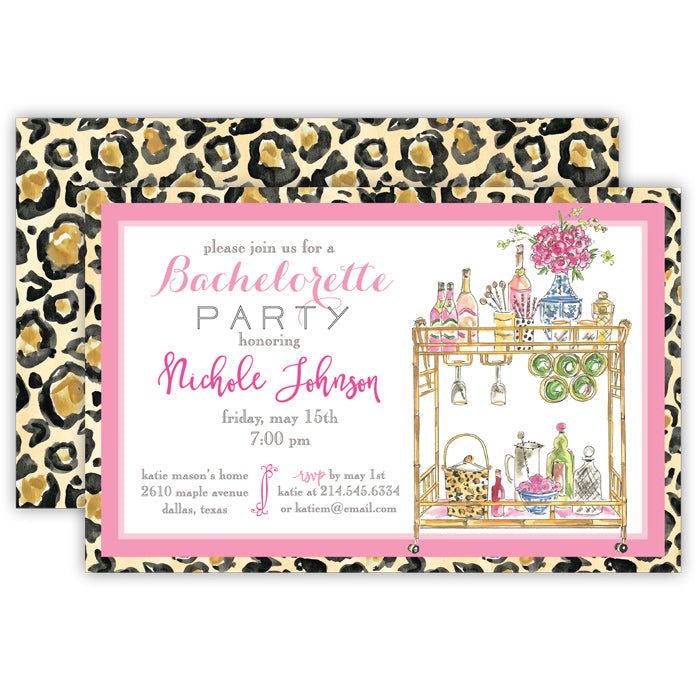 Champagne Bar Cart Invitation