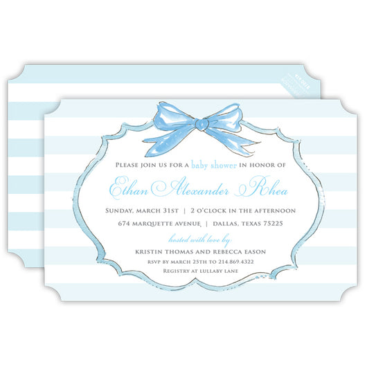 Bow Frame Invitation | Blue
