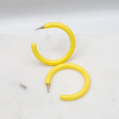 Grace Hoops | Yellow