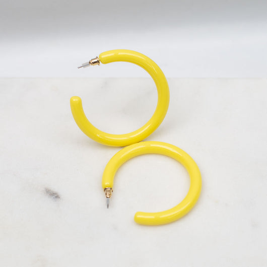 Grace Hoops | Yellow