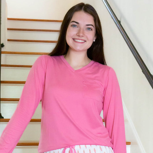 XXL Highlands Long Sleeve Sleep Shirt | Pink