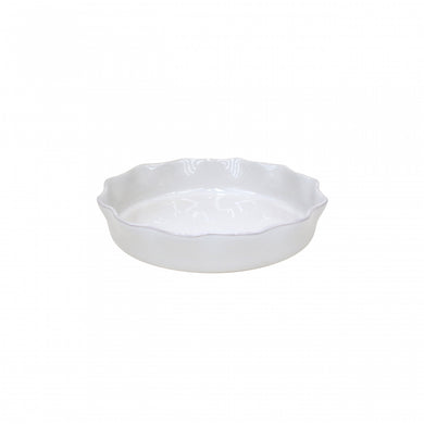 Ruffled Pie Dish | White