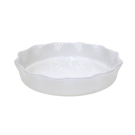 Ruffled Pie Dish | White