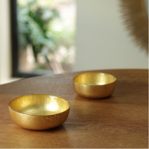 Gold Foil Shallow Bowl