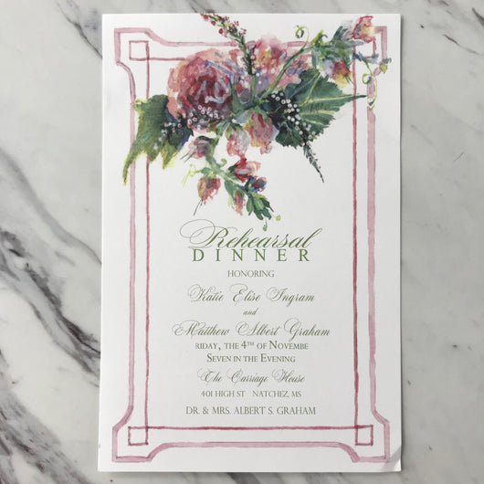 Bygone Blooms Invitation
