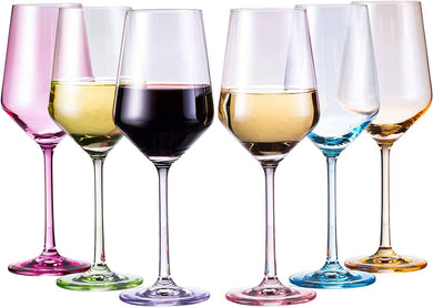 Colored Wine Glasses | Set of 6