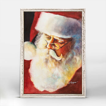 Mini Framed Canvas | Sleeping Santa