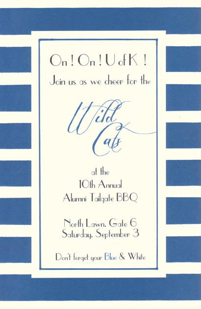 Blue & White Invitation