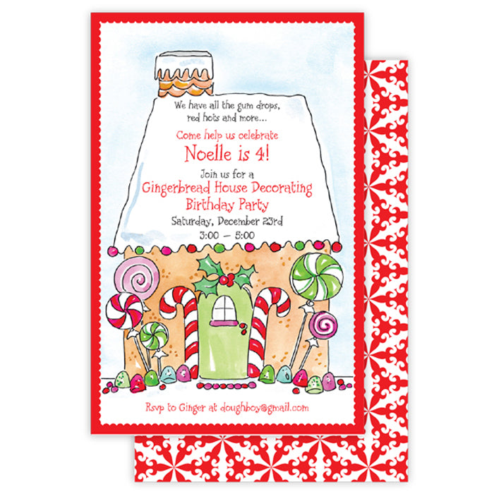 Gingerbread House Invitation