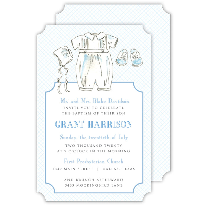 Christening Suit Invitation