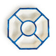 Blue Bamboo Octagonal Chip and Dip