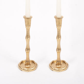 Bamboo Candlestick Set