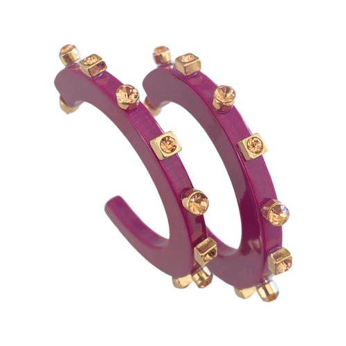 City Girl Hoop | Red Wine