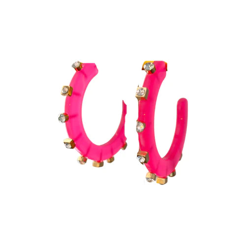 City Girl Hoop | Flamingo Pink