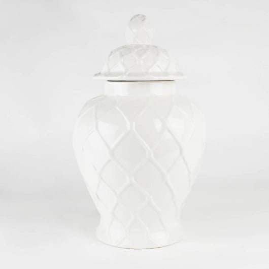 Textured Ginger Jars |  White