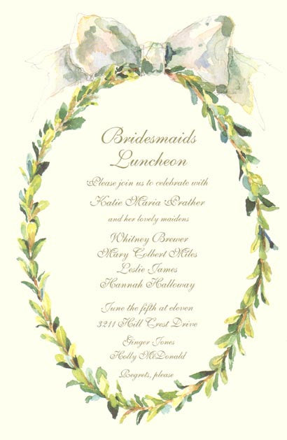 Boxed Wreath Invitation