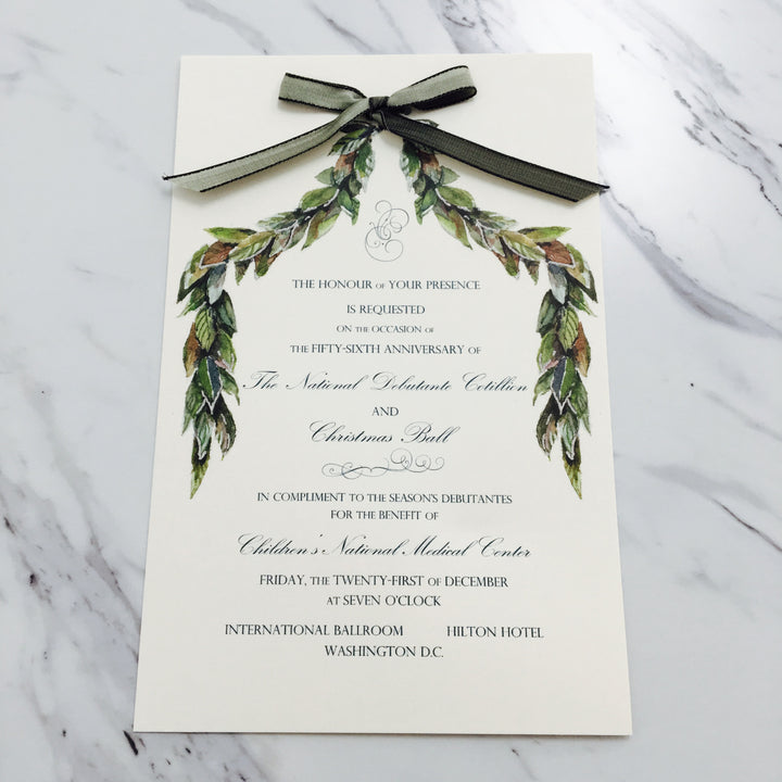 Silver Swag Invitation