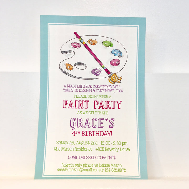 Artist's Pallet Invitation