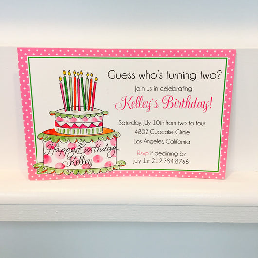 Birthday Cake Invitation