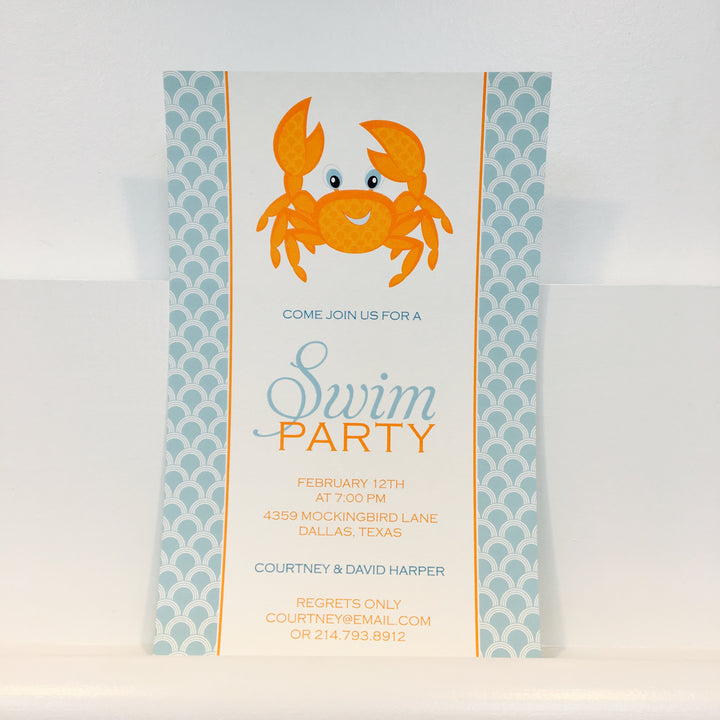 Crawling Crab Invitation