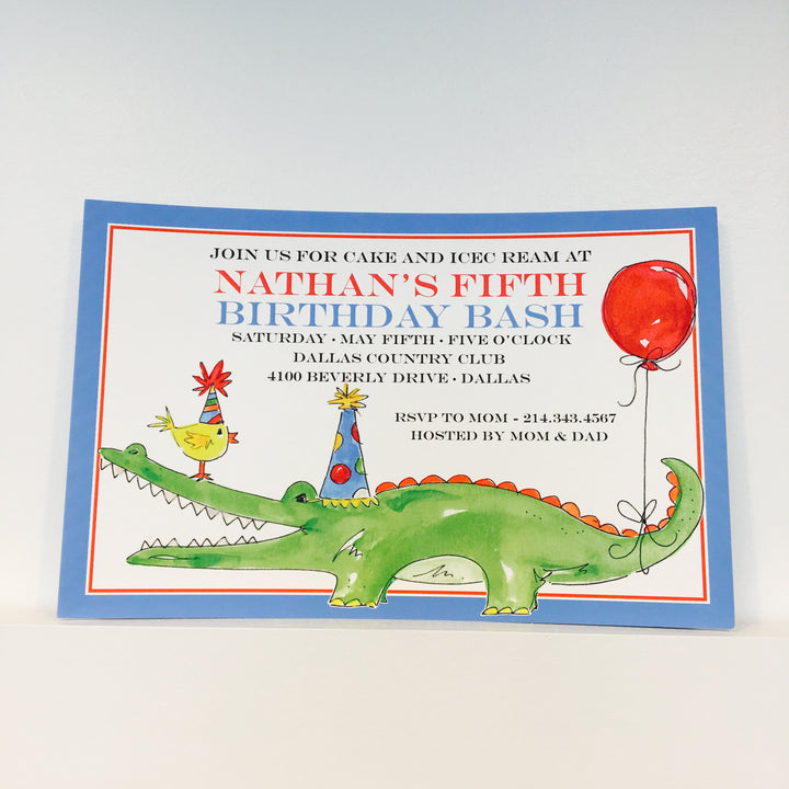 Party Gator Invitation