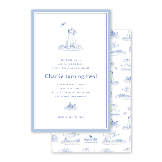 Snips and Snails Invitation