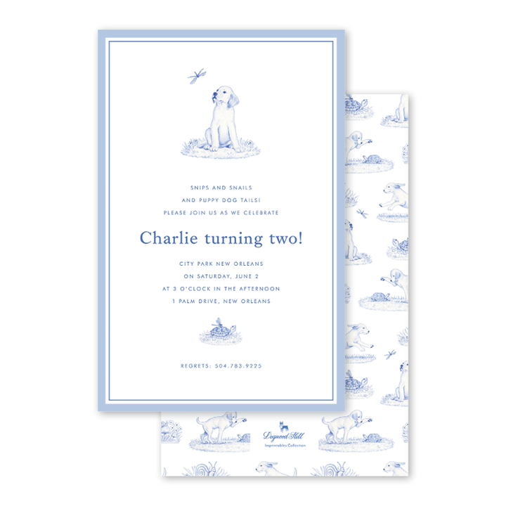 Snips and Snails Invitation