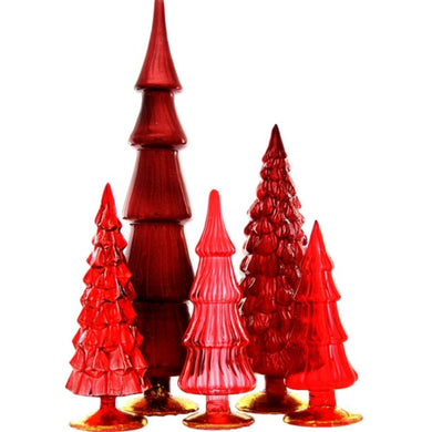 Medium Glass Trees | Red
