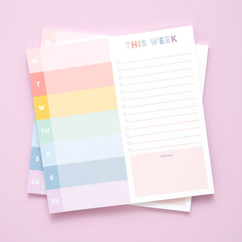 Spring Scallop Weekly Notepad