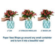 Aqua Paper Vase Wrap