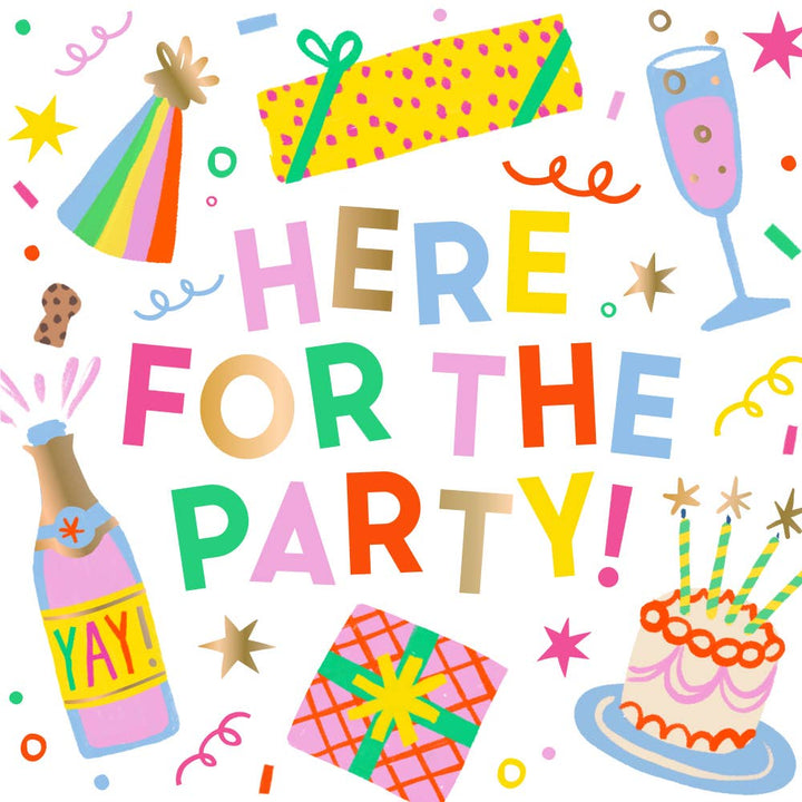 Here For The Party Cocktail Napkins