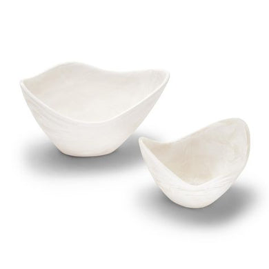 Archipelago White Cloud Marbleized Resin Bowl