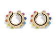 Raised Rainbow Huggies Earrings