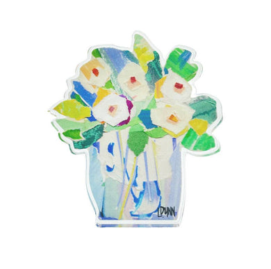 White & Blue Full of Cheer Acrylic Block
