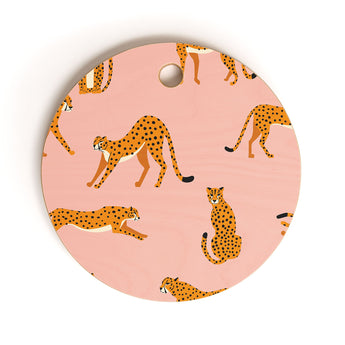 Pink Cheetahs Cutting Board
