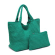 Sky's The Limit Large Woven Tote | Emerald