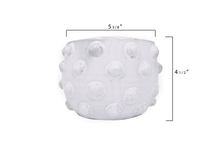 White Raised Dot Planter