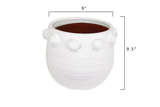 White Raised Dot Planter