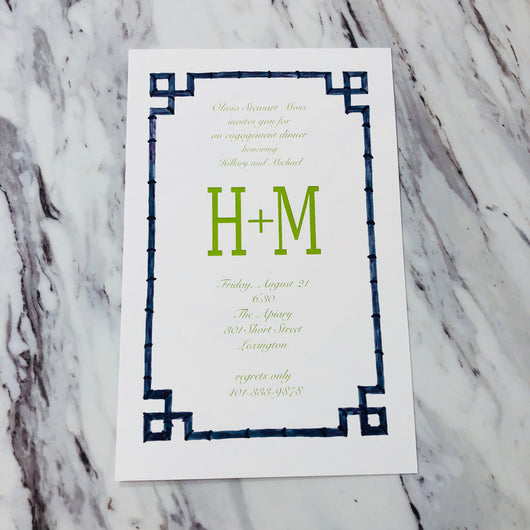 Bamboo Border Invitation