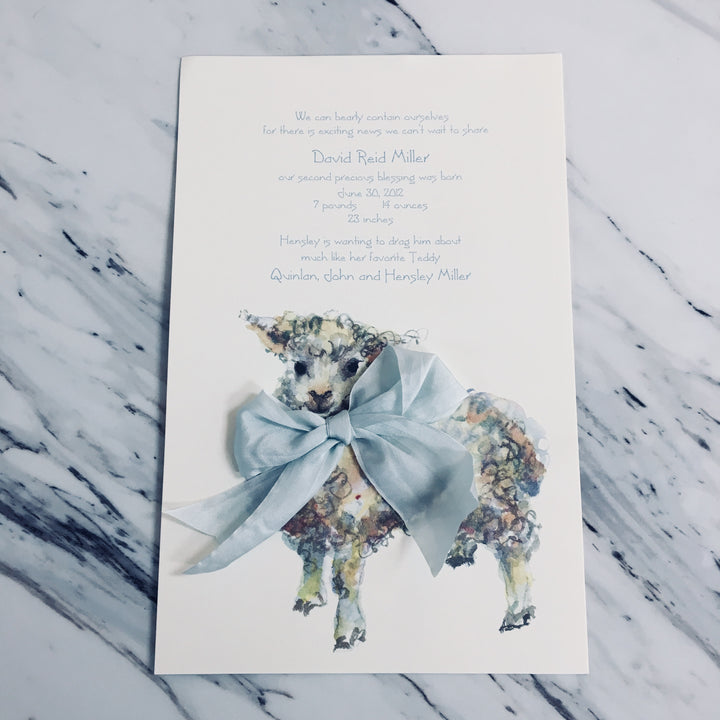 Baaaaa Blue Invitation