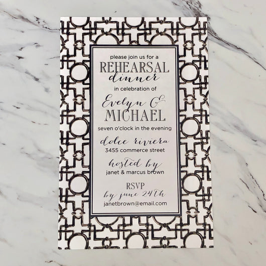 Asian Trellis Invitation